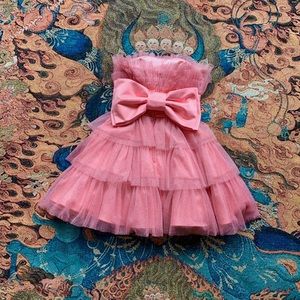 Betsey Johnson Mini Pink Sparkling Tea Party Dress
